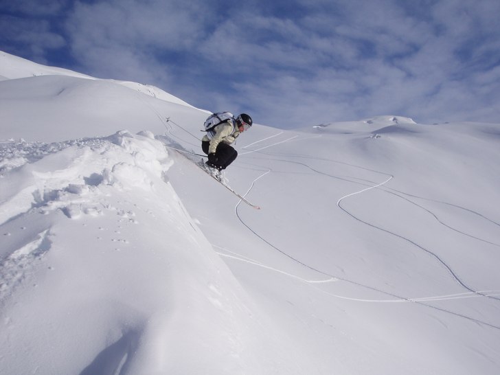 Härligt åk efter härlig dagstur. Foto: Jonatan Ordby. Åkare: Anna Malmberg.