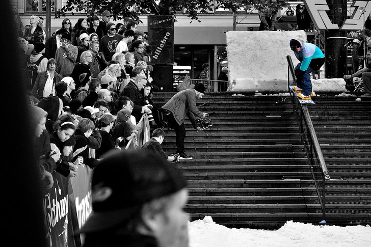 Frontline Railjam 2011. Foto: Emrik Jansson. Åkare: Anton Bilare.