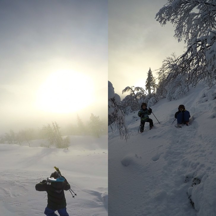 Sol og pudderføre??????
Det var fine forhold i da.