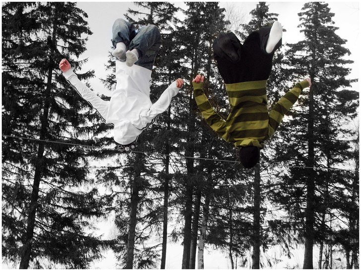 Backflip bredvid varandra. Foto: Annelie Eriksson. Åkare: Jag Och Min Bror.