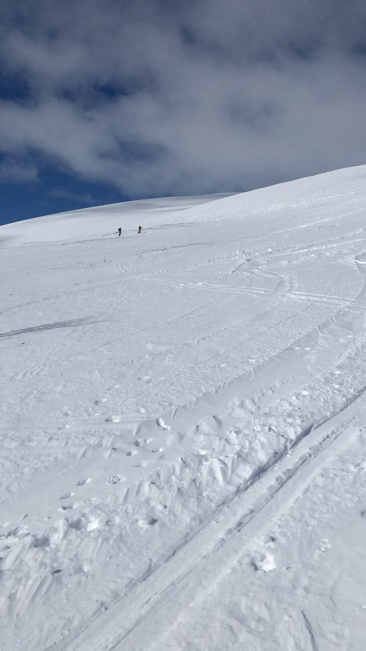 På väg upp i Storulvån.