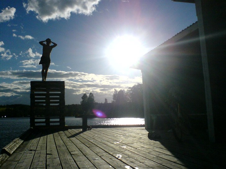 die sonne schajnt. Foto: jag. Åkare: hmm...