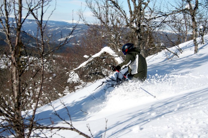 Puderåkning i trysil!. Foto: Jonas Frid. Åkare: Marcus Wallstersson.
