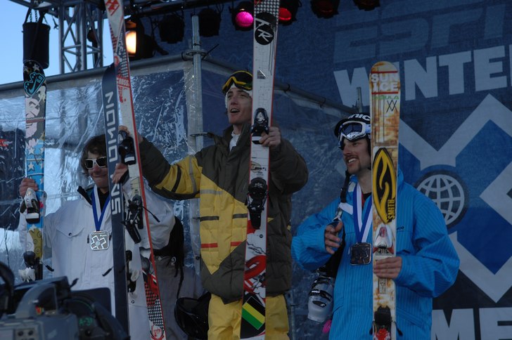 Foto: Flip McCririck /Shazamm/ESPN Images. Åkare: Candide Thovex - Gold Medal, Sammy Carlson - Silver Medal, Colby West - Bronze Medal.