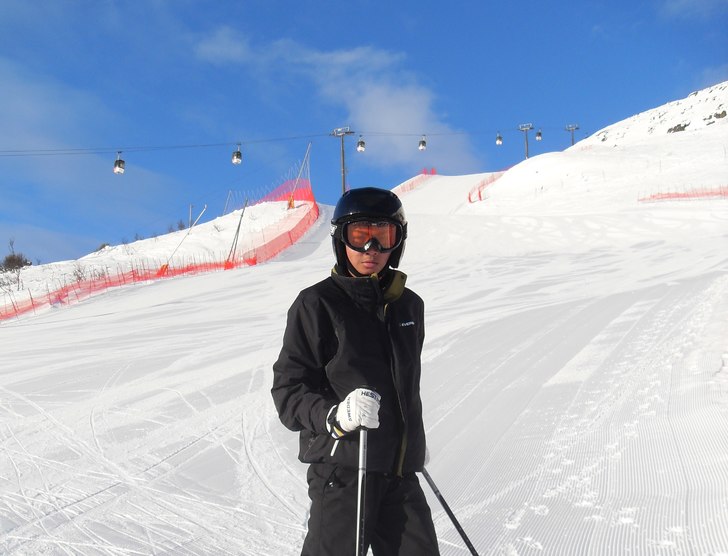 Nyss nerkommen efter att ha kört järnet i stört. Foto: Lennart Schröder. Åkare: Alvin Schröder.