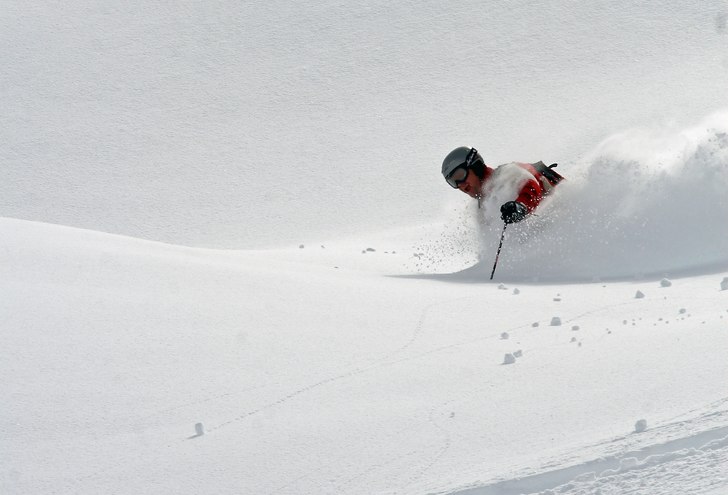 Puderglädje. Foto: Joakim Bergquist. Åkare: Tomas.