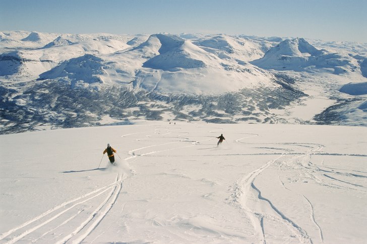 Högt upp på berget hittade vi en orörd, homogen. Foto: -. Åkare: Michael Spendel.