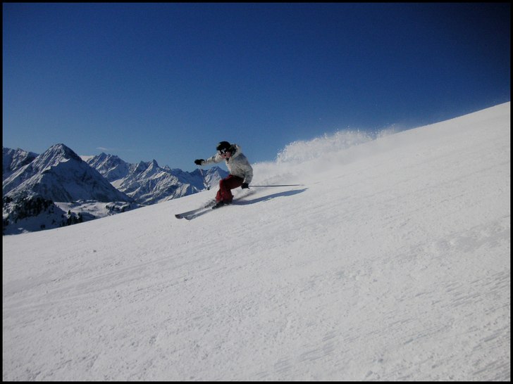 Även här en fin dag i mayrhofen.. Foto: Malin Nilsson. Åkare: Mattias Nilsson.