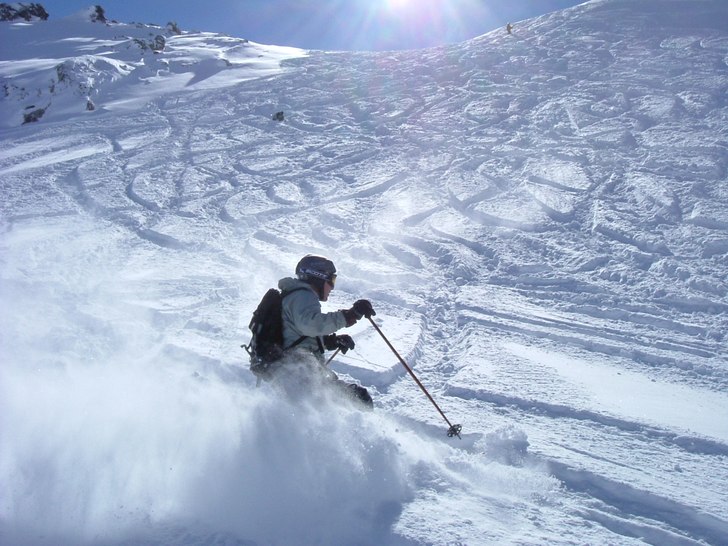 Mycket snö och strålande sol.
Inget märkvärdi. Foto: Eirik Topp. Åkare: Talgdanken.