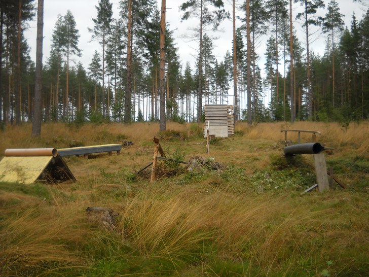 Min backyard snowpark som jag byggt=). Foto: Jag.