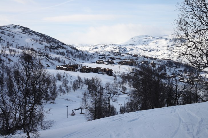 Haukelifjellskisenter  i bilder. Finne snøforhold.