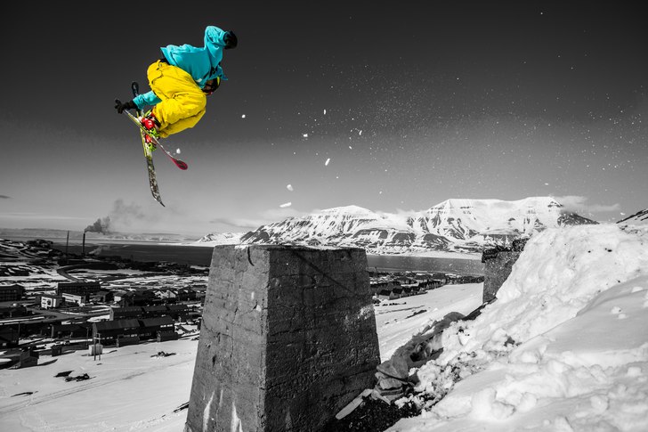 Ettermiddagsjibb på en gammel gruve.. Foto: Francisco Mattos. Åkare: Paal A. Lund.