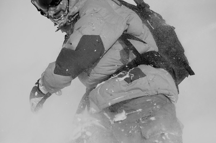 Kom 50 cm över en natt, dagen efter var det blueb. Foto: Anna Holmquist. Åkare: Tomas Pettersson.