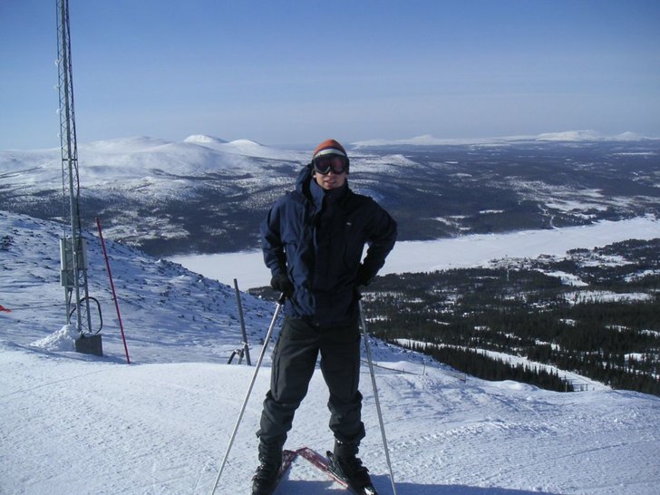 Strålande väder och underbar utsikt från Hovär. Foto: Mattias Wondollek. Åkare: Jon Werkander.