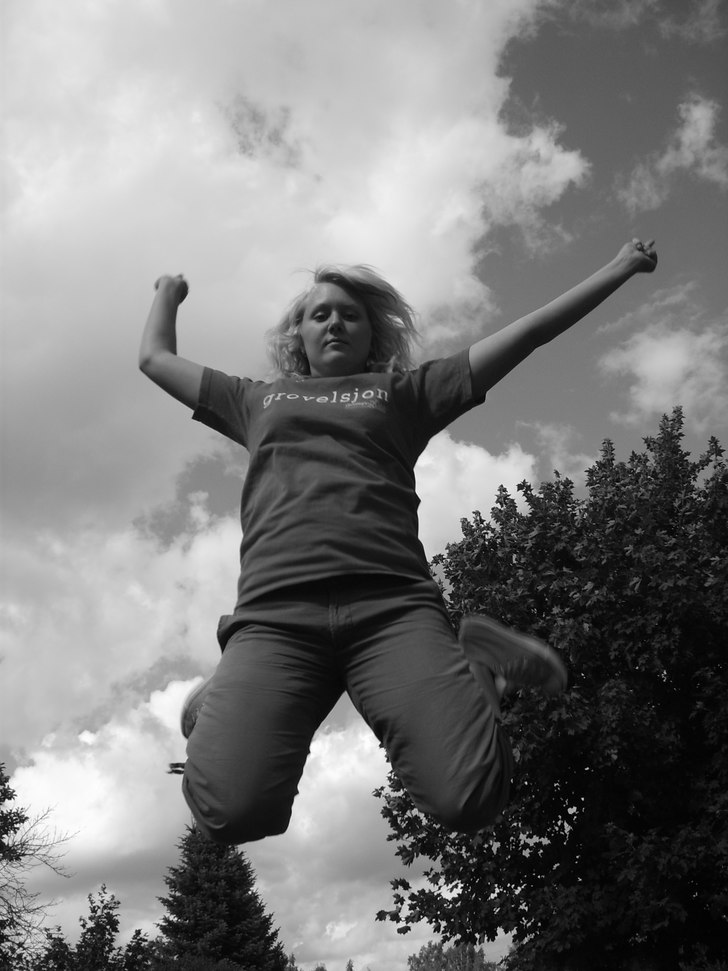 Här är jag. Jag och Stina provade lite olika tek. Foto: Stina Dahlman. Åkare: Johanna Broo.