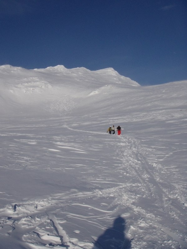Bild på transporten efter andra branten på Borka. Foto: Alexander Engvall. Åkare: Mad Mike, Thomas Grenler och Björn Rickan.