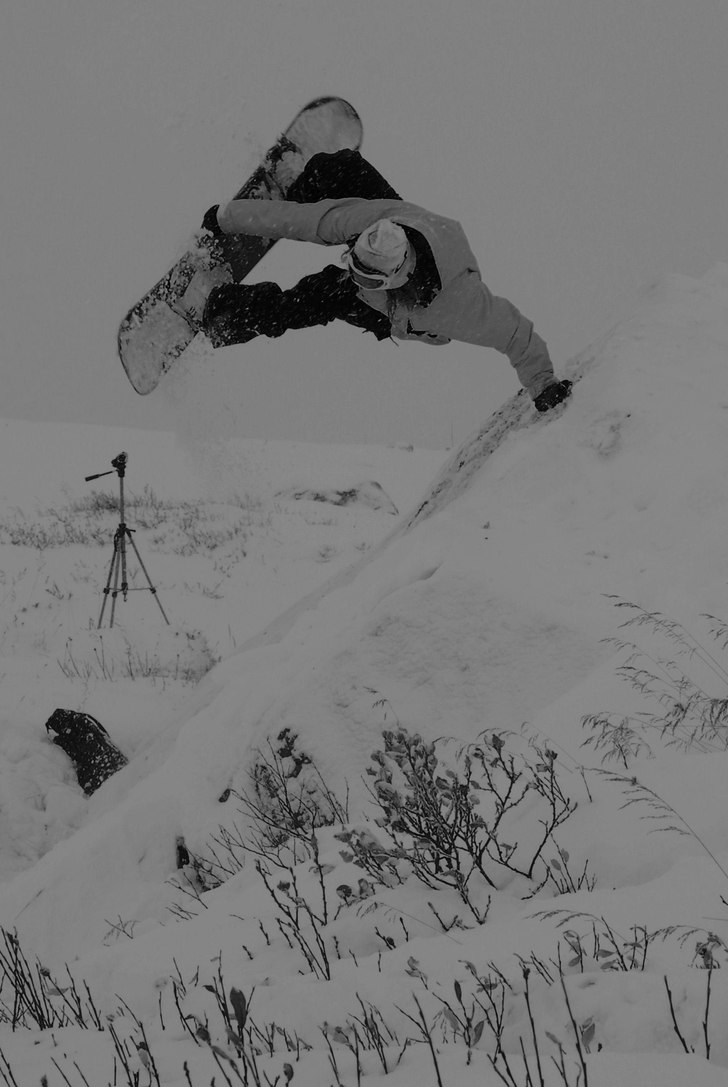 dagens session i ett snöigt geilo 20 cm uppe på . Foto: John-Erik Aaby. Åkare: Emil Eriksson.