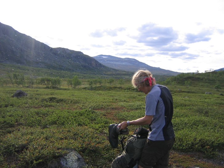 En av dom första dagarna i Sarek. Foto: Pontus Eriksson. Åkare: Tomas Blomberg.