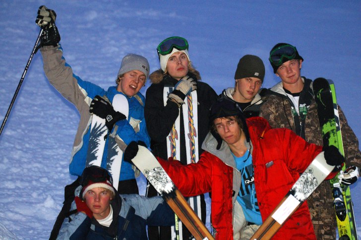 The famous Skicrew, Group 6. . Foto: Erik Sandegård. Åkare: Danjel Skog, Vicktor Johnsson, Jakop Sjödin, Gustaf Sandegård & Aleksander Eriksson.