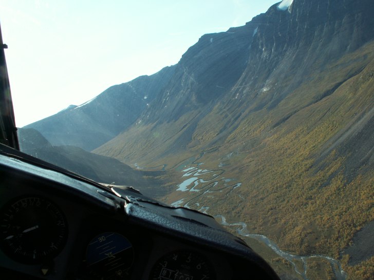 Bilden är tagen från Flygvapents Stridsplan sk60. Foto: Rasmus Bergqvist.