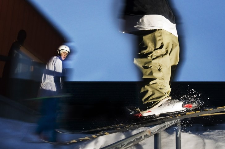 Railing vid universitetet i luleå i vintras!. Foto: Anders bergström. Åkare: Emil Westman.