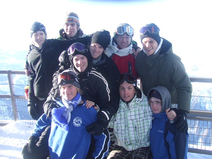 Jag och gubbarna på Aiguille du Midi. Foto: okänd japan.