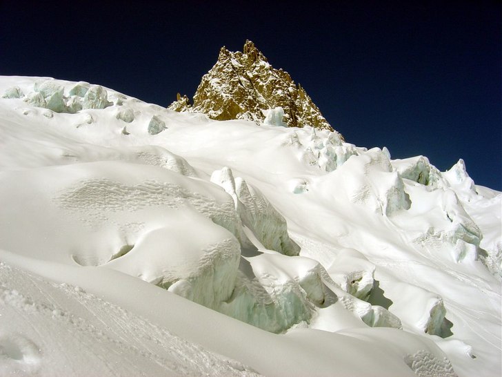 Glaciärer på Aguille du Midi kan man aldrig slut. Foto: Jonas Björklund.