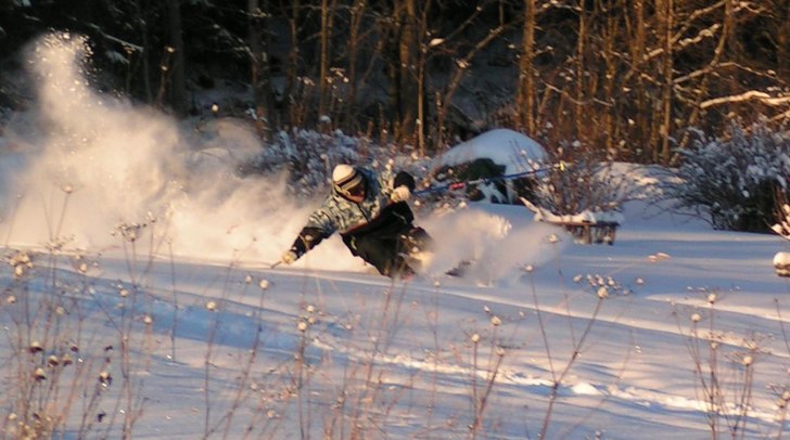 Fin snö på ön... Foto: Sofie Åhrman. Åkare: Johan Edenteg.