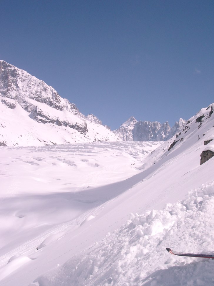 Glaciär vid Les Grand Montes. Foto: Marie Nordqvist.