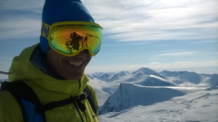Heli i Abiskoalperna med Dick Johansson på Abisko.