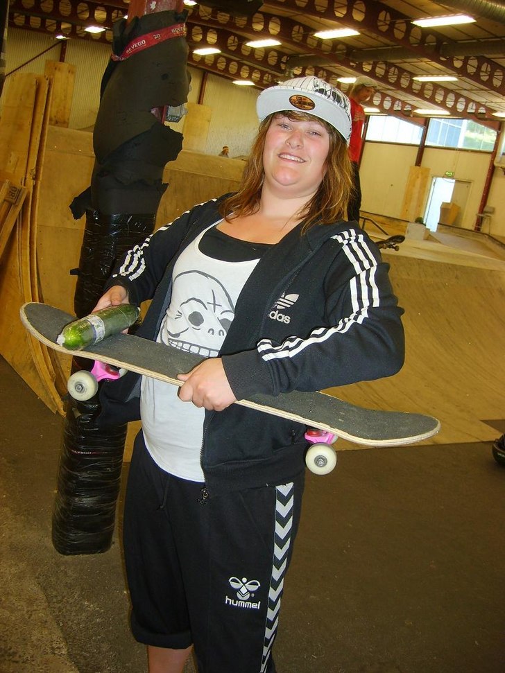 "gurktricket". Foto: Jag. Åkare: Malin.