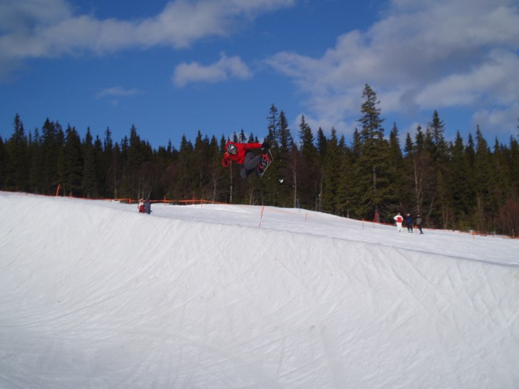Jag i Bydalens lilla pipe.. Foto: Pierre Bohman. Åkare: Therese Plahn.