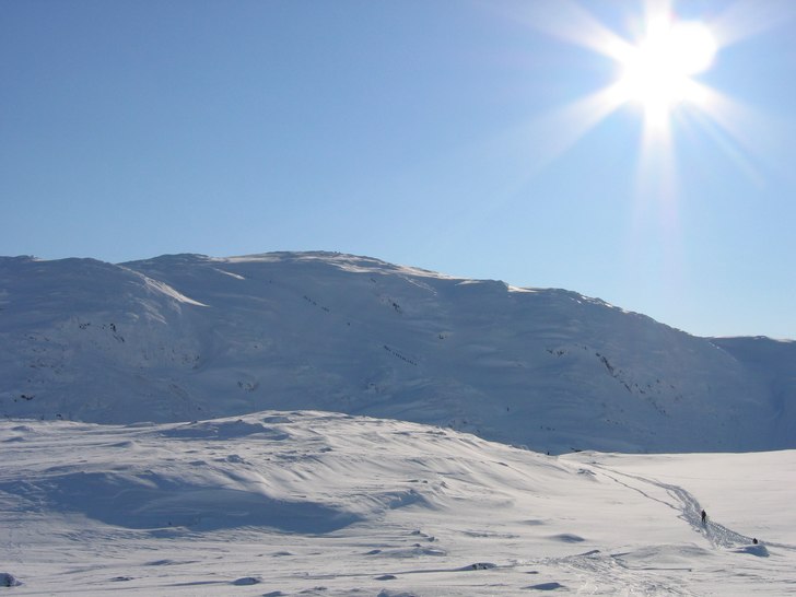 Lämmeltåg upp på Nordals en fin dag. Foto: Lars Andreasson. Åkare: Lämmeltåg.