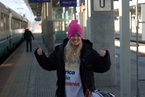 Nästan framme efter typ 20timmar på tåg.. Foto: Robert. Åkare: Josefin.