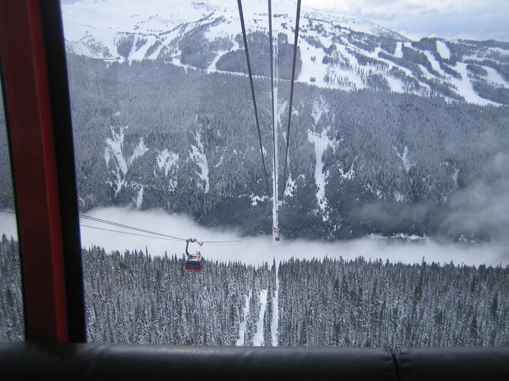 Peak 2 Peak Gondola Mars 2011. Foto: Albert Sedig. Åkare: Daniel Sedig.