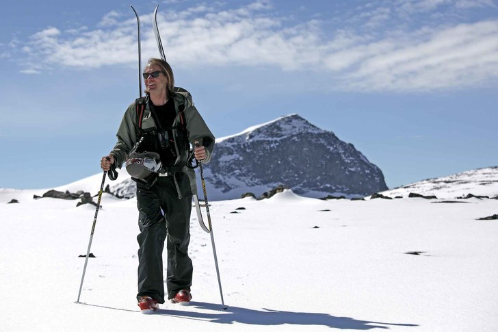 Strålande förutsättningar för en dag på berge. Foto: Joel Olsson. Åkare: Thomas Bjelkeborn.