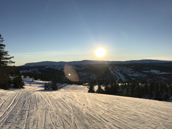 Nydelige forhold i bakken
I dag er det -6 grader p.