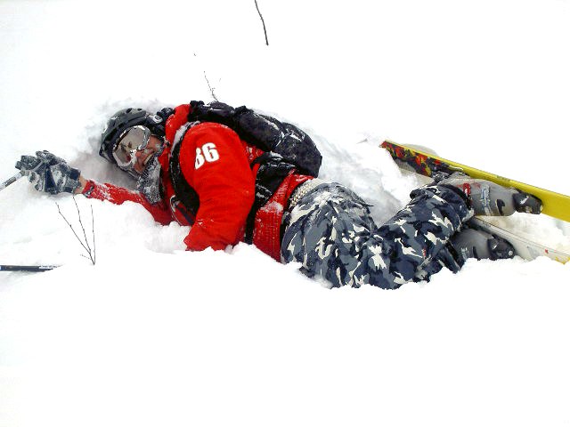 Crashstop efter 180 i off pist.. Foto: Mr P. Åkare: Landénkungen.
