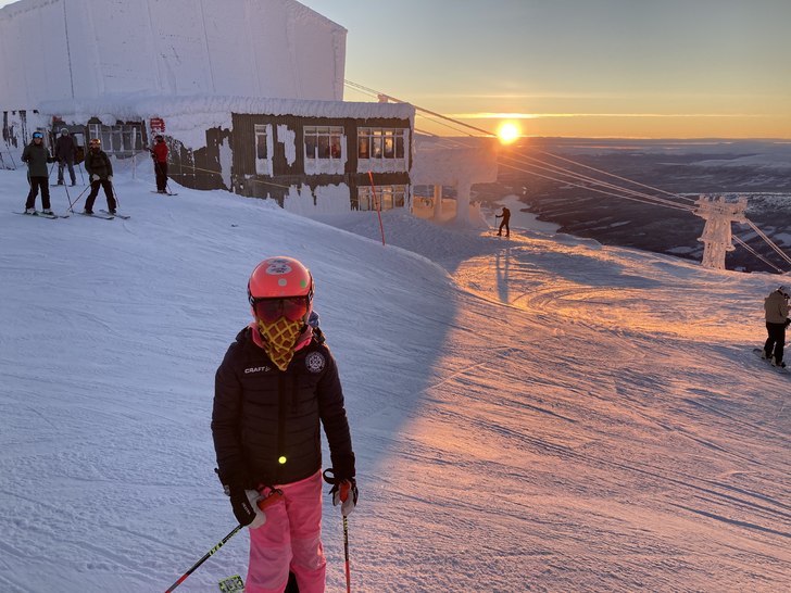 Friåkning. Åre i januari..
