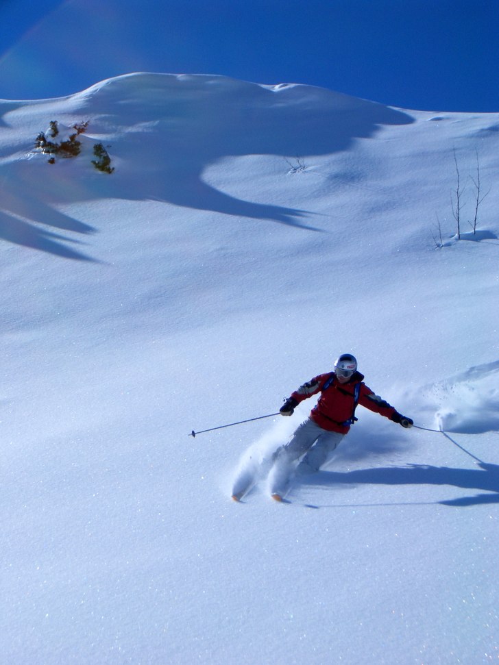13:32, Schlossalm nära Hohe Scharte, efter ca 1 h. Foto: Björn Bergström Jonsson (Jag). Åkare: Ola Thorsén.