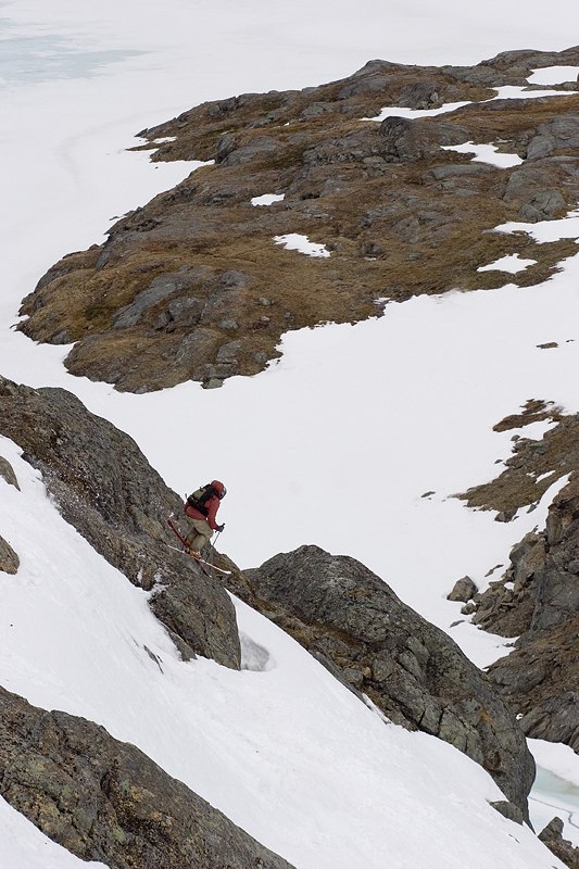 Foto: Johan Hellman. Åkare: Wille Lindberg på väg mot mål efter att ha kört Insteget..