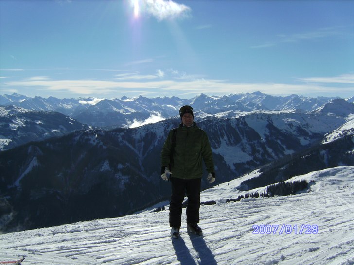 på toppen i kitzbuhel.