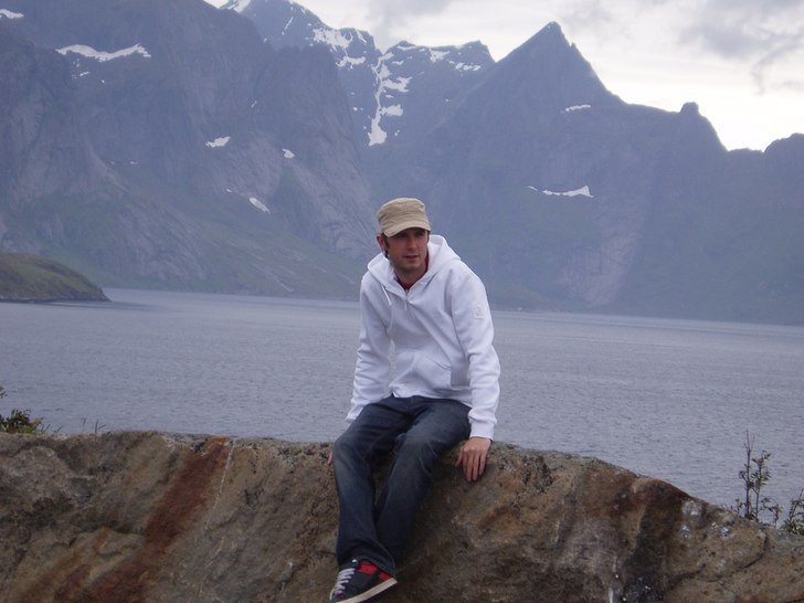 Nästan längst ute på Lofoten i Å.. Foto: Cissi. Åkare: Jag.