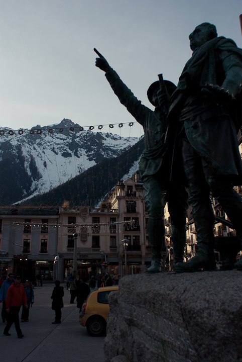 Horace Bendicte de Saussure och dagens åk i bakru. Foto: Albin Oskarsson.