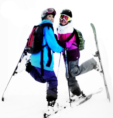 lite oseriöst men:). Foto: viggo. Åkare: jag o lina.