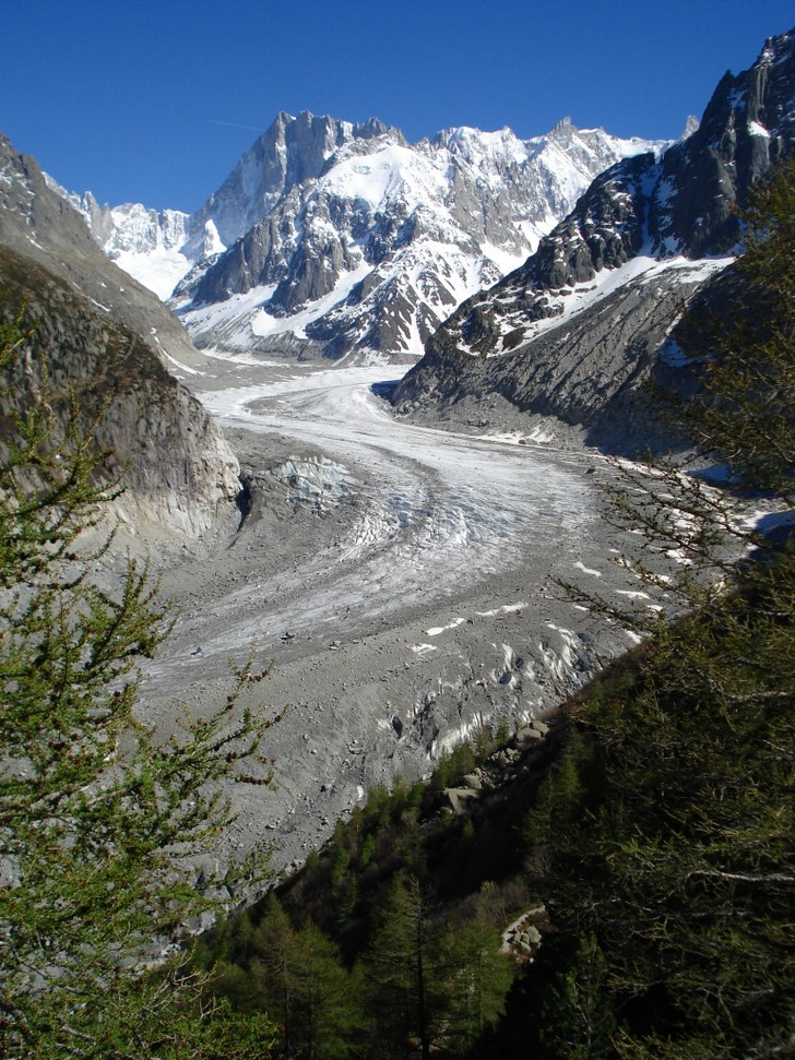 Mer de Glace i maj 2007... låt oss säga att det . Foto: Pernilla Lidholm.