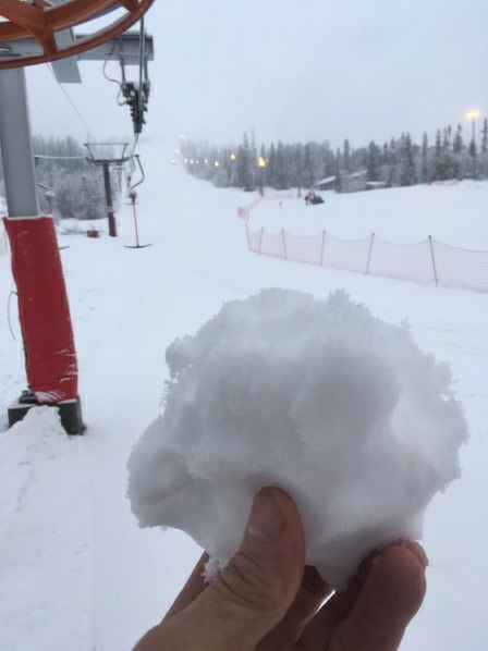 Første dag i vinterferien
Snøen laver ned nå p�.