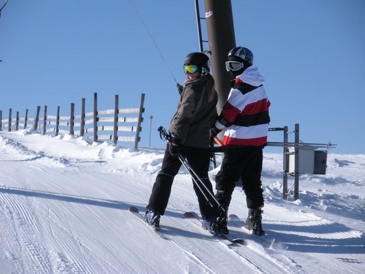 Foto: min syster och jag i liften :D.