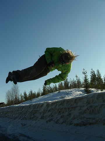 Första kontakten med snö, påväg till hemavan. Foto: Patrik Lundmark. Åkare: Moi.
