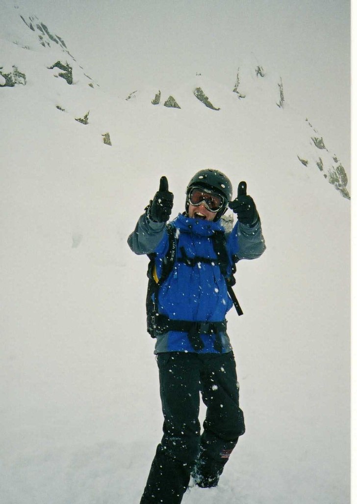 Man blir glad när det snöar!. Foto: Charlotte Lycken. Åkare: Peter Andersson.